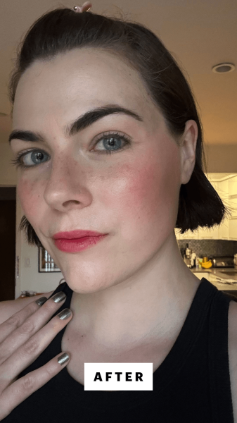 Selfie of Dall'Assen after applying the Milk Makeup Cooling Water Jelly Tint